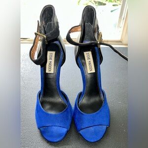 Steve Madden high heels, blue & black, in size 6